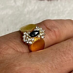 14k gold plated cocktail ring size 6